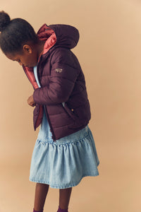 Black Cherry | Rose EcoReversible Puffer