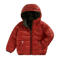 KHAKI | PERSIMMON REVERSIBLE PUFFER - Töastie 