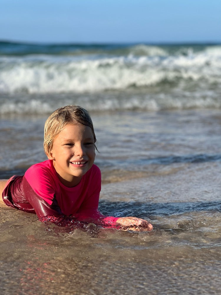 UV Protector Swim Top | Cherry