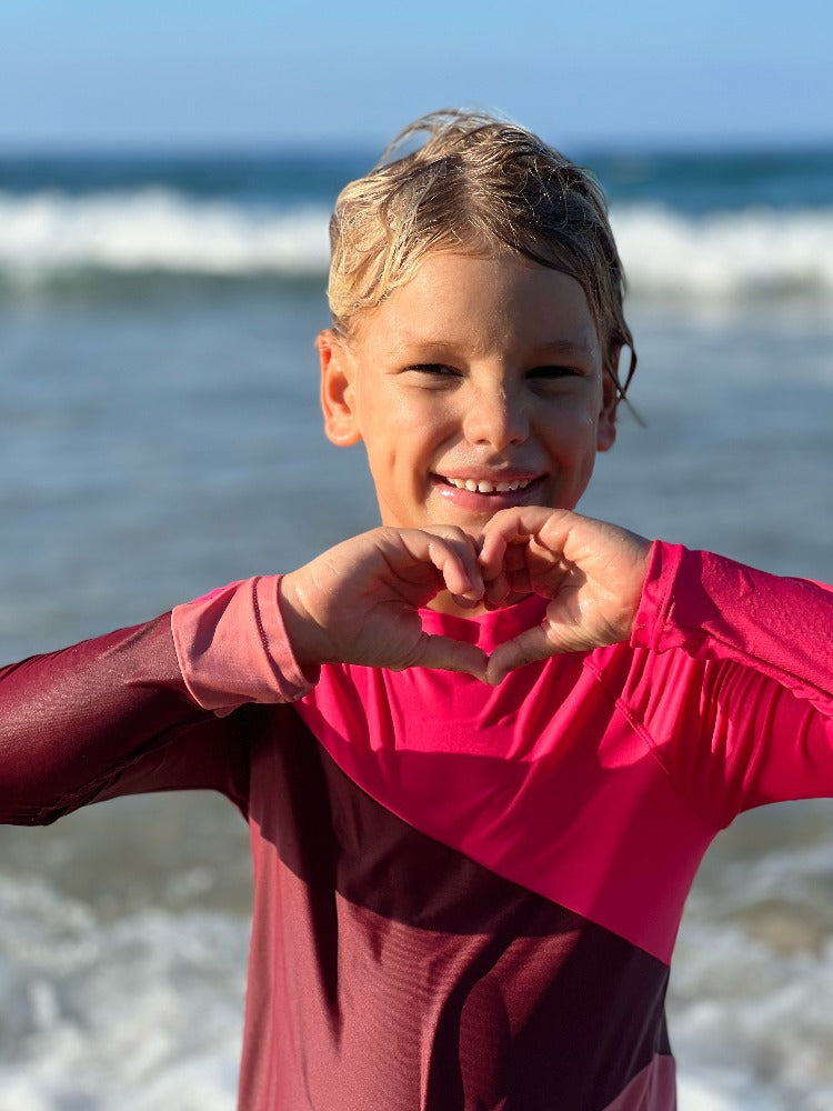 UV Protector Swim Top | Cherry