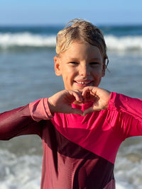 UV Protector Swim Top | Cherry