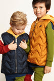 Honey | Ink Navy EcoReversible Bomber Gilet