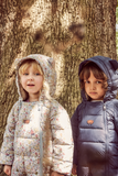 Wild Blue Rose Garden Quilted Onesie