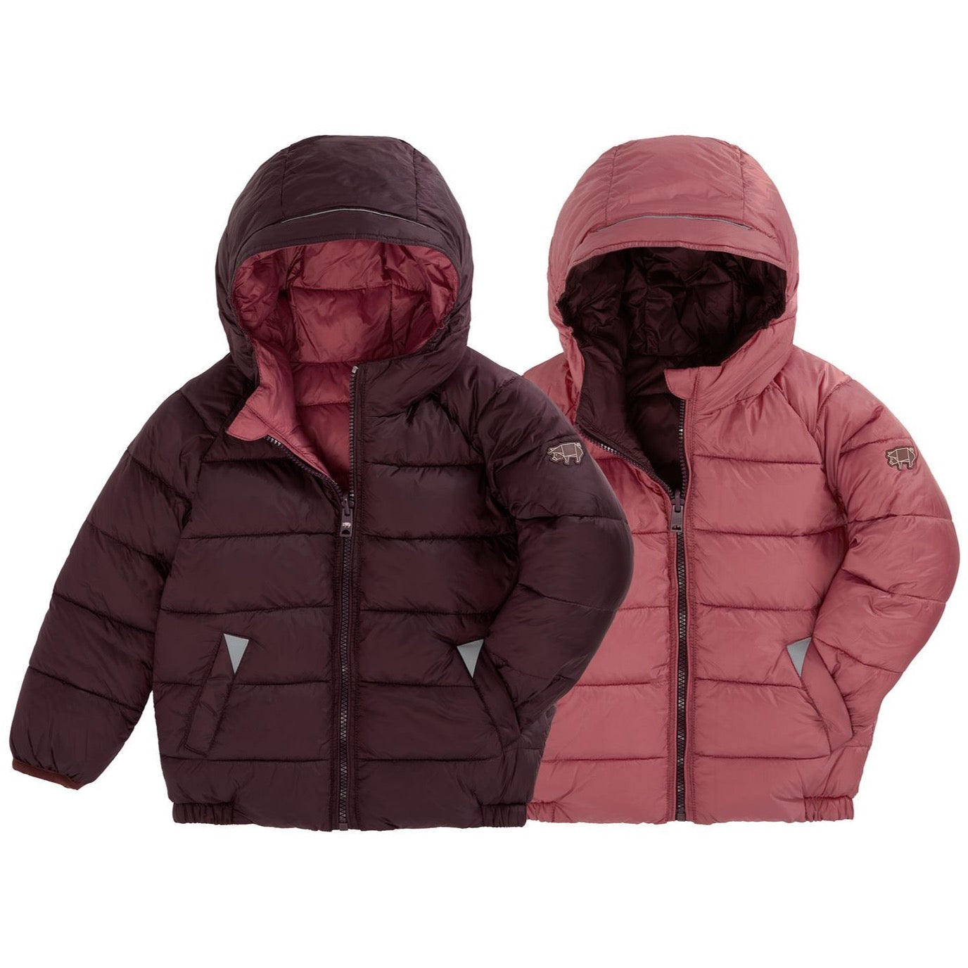 Black Cherry | Rose EcoReversible Puffer