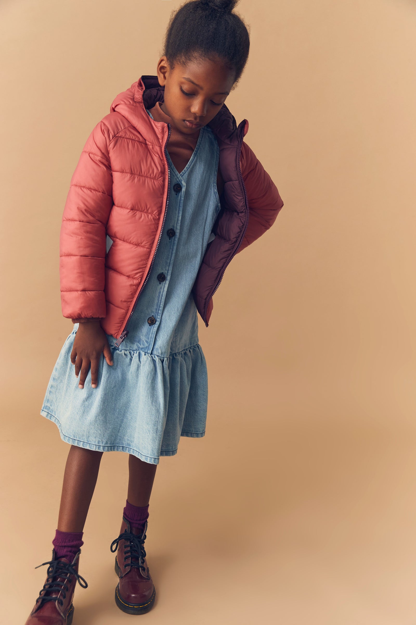 Black Cherry | Rose EcoReversible Puffer